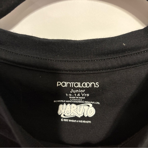 Naruto Graphic Tee in Black with Red & White Print - Picture 2 of 5